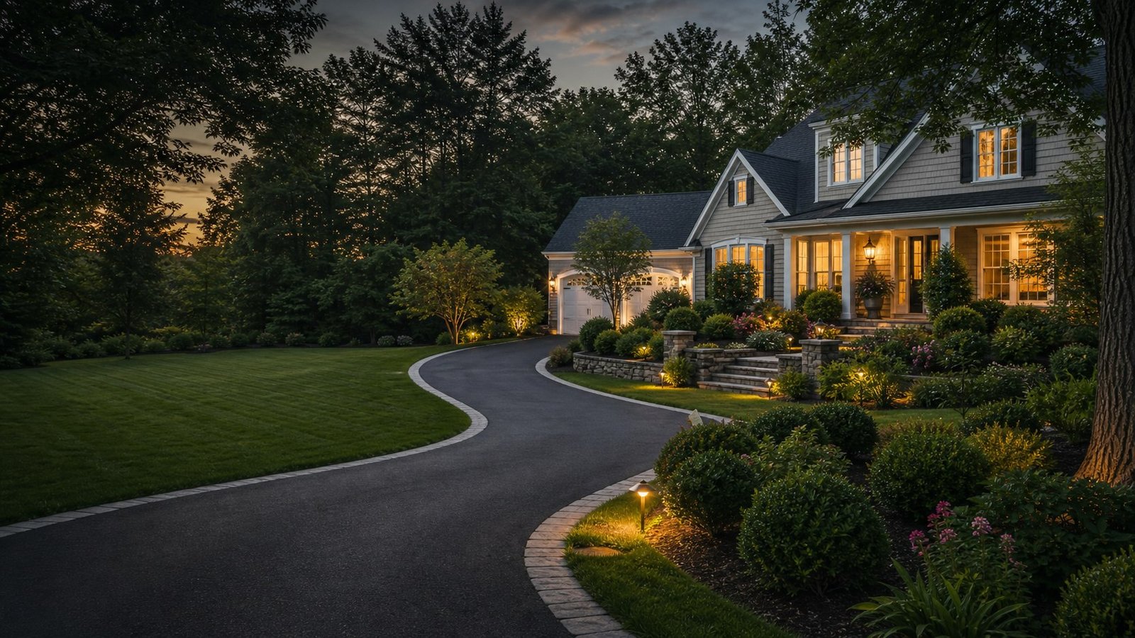 Natural stone walkway