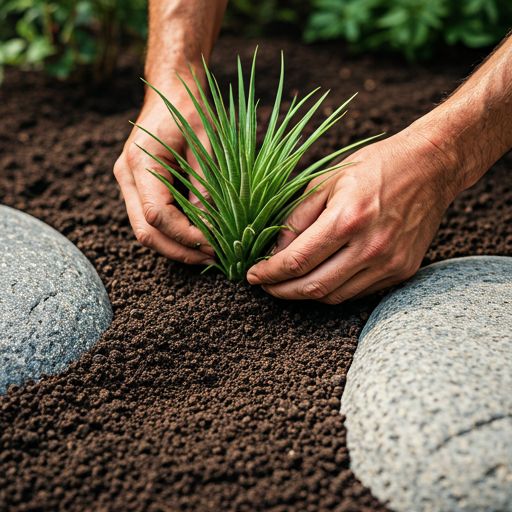 Landscaping crew improving an outdoor property